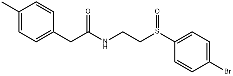 N-(2-[(4-BROMOPHENYL)SULFINYL]ETHYL)-2-(4-METHYLPHENYL)ACETAMIDE 结构式