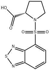1-(苯并[1,2,5]噻二唑-4-磺酰基)-吡咯烷-2-羧酸 结构式