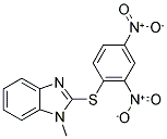 2-[(2,4-DINITROPHENYL)THIO]-1-METHYL-1H-BENZIMIDAZOLE 结构式