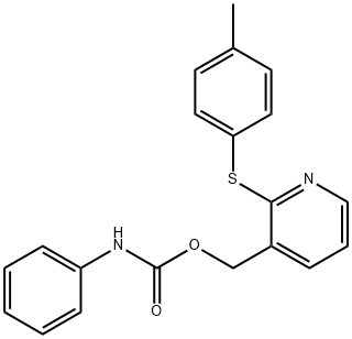 (2-[(4-METHYLPHENYL)SULFANYL]-3-PYRIDINYL)METHYL N-PHENYLCARBAMATE 结构式