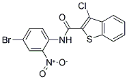 N-(4-BROMO-2-NITROPHENYL)-3-CHLORO-1-BENZOTHIOPHENE-2-CARBOXAMIDE 结构式