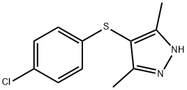 4-[(4-CHLOROPHENYL)THIO]-3,5-DIMETHYL-1H-PYRAZOLE 结构式