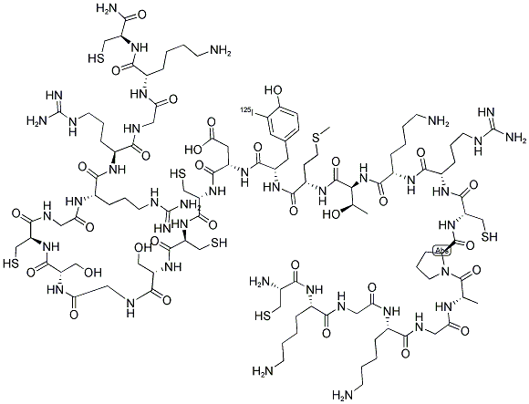 OMEGA-CONOTOXIN MVIIC, [125I]- 结构式