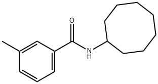 N-CYCLOOCTYL-3-METHYLBENZENECARBOXAMIDE 结构式