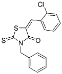 (5E)-3-BENZYL-5-(2-CHLOROBENZYLIDENE)-2-THIOXO-1,3-THIAZOLIDIN-4-ONE 结构式