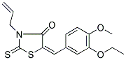(5E)-3-Allyl-5-(3-ethoxy-4-methoxybenzylidene)-2-thioxo-1,3-thiazolidin-4-one 结构式