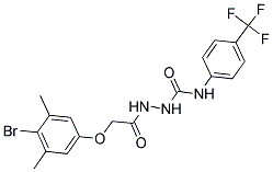 2-(4-BROMO-3,5-DIMETHYLPHENOXY)-N-((N-(4-(TRIFLUOROMETHYL)PHENYL)CARBAMOYL)AMINO)ETHANAMIDE 结构式