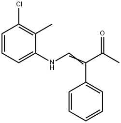 4-(3-CHLORO-2-METHYLANILINO)-3-PHENYL-3-BUTEN-2-ONE 结构式