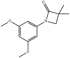 1-(3,5-DIMETHOXYPHENYL)-3,3-DIMETHYL-2-AZETANONE 结构式