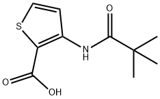 3-[(2,2-DIMETHYLPROPANOYL)AMINO]-2-THIOPHENECARBOXYLIC ACID 结构式
