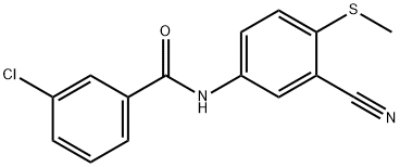 3-氯-N-(3-氰基-4-(甲硫基)苯基)苯甲酰胺 结构式