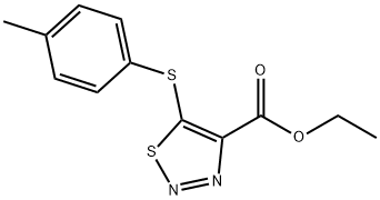 5-(对甲苯硫基)-1,2,3-噻二唑-4-甲酸乙酯 结构式