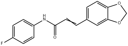 3-(1,3-BENZODIOXOL-5-YL)-N-(4-FLUOROPHENYL)ACRYLAMIDE 结构式
