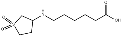 6-(1,1-DIOXOTETRAHYDRO-1LAMBDA*6*-THIOPHEN-3-YL-AMINO)HEXANOIC ACID 结构式