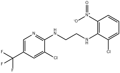 N1-(3-氯-5-(三氟甲基)吡啶-2-基)-N2-(2-氯-6-硝基苯基)乙烷-1,2-二胺 结构式