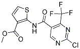 METHYL 2-(([2-CHLORO-4-(TRIFLUOROMETHYL)PYRIMIDIN-5-YL]CARBONYL)AMINO)THIOPHENE-3-CARBOXYLATE 结构式