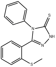 5-[2-(METHYLSULFANYL)PHENYL]-4-PHENYL-4H-1,2,4-TRIAZOL-3-YLHYDROSULFIDE 结构式