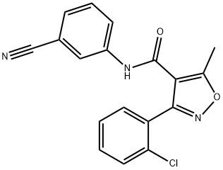 (3-(2-CHLOROPHENYL)-5-METHYLISOXAZOL-4-YL)-N-(3-NITRILOPHENYL)FORMAMIDE 结构式