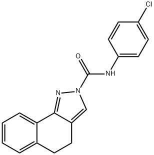 N-(4-CHLOROPHENYL)-4,5-DIHYDRO-2H-BENZO[G]INDAZOLE-2-CARBOXAMIDE 结构式