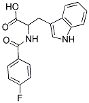 2-[(4-FLUOROBENZOYL)AMINO]-3-(1H-INDOL-3-YL)PROPANOIC ACID 结构式