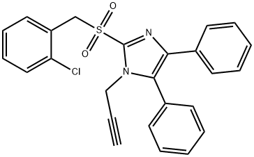 2-CHLOROBENZYL 4,5-DIPHENYL-1-(2-PROPYNYL)-1H-IMIDAZOL-2-YL SULFONE 结构式