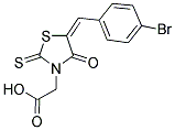 [(5E)-5-(4-BROMOBENZYLIDENE)-4-OXO-2-THIOXO-1,3-THIAZOLIDIN-3-YL]ACETIC ACID 结构式