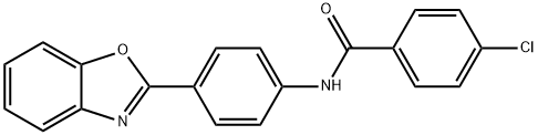 N-[4-(1,3-BENZOXAZOL-2-YL)PHENYL]-4-CHLOROBENZENECARBOXAMIDE 结构式