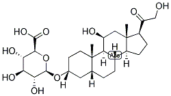 5BETA-PREGNAN-3ALPHA, 11BETA, 21-TRIOL-20-ONE-3-GLUCURONIDE 结构式