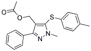 (1-METHYL-5-[(4-METHYLPHENYL)SULFANYL]-3-PHENYL-1H-PYRAZOL-4-YL)METHYL ACETATE 结构式