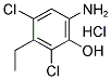 6-AMINO-2,4-DICHLORO-3-ETHYLPHENOL HYDROCHLORIDE 结构式