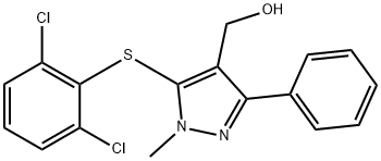 (5-[(2,6-DICHLOROPHENYL)SULFANYL]-1-METHYL-3-PHENYL-1H-PYRAZOL-4-YL)METHANOL 结构式