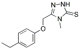 3-((4-ETHYLPHENOXY)METHYL)-4-METHYL-1,2,4-TRIAZOLINE-5-THIONE 结构式