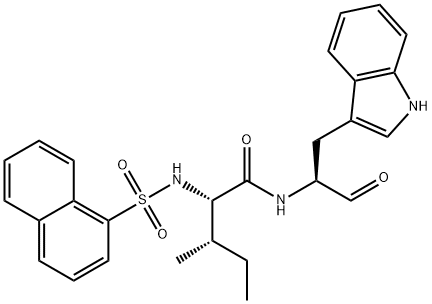 1-NAPHTHALENYLSULFONYL-ILE-TRP-ALDEHYDE 结构式