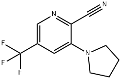 3-(1-PYRROLIDINYL)-5-(TRIFLUOROMETHYL)-2-PYRIDINECARBONITRILE 结构式
