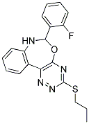 6-(2-FLUOROPHENYL)-3-(PROPYLTHIO)-6,7-DIHYDRO[1,2,4]TRIAZINO[5,6-D][3,1]BENZOXAZEPINE 结构式