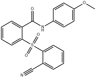 2-[(2-CYANOPHENYL)SULFONYL]-N-(4-METHOXYPHENYL)BENZENECARBOXAMIDE 结构式