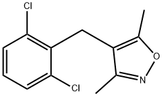 4-(2,6-DICHLOROBENZYL)-3,5-DIMETHYLISOXAZOLE 结构式