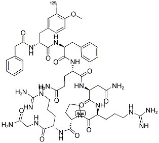 VASOPRESSIN (LINEAR), V-1A ANTAGONIST(PHENYLACETYL1, O-ME-D-TYR2, [125I-ARG6]-) 结构式