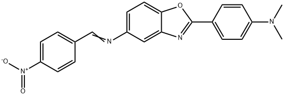 [2-(4-DIMETHYLAMINO-PHENYL)-BENZOOXAZOL-5-YL]-(4-NITRO-BENZYLIDENE)-AMINE 结构式