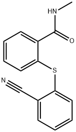 2-[(2-CYANOPHENYL)SULFANYL]-N-METHYLBENZENECARBOXAMIDE 结构式