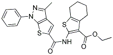ETHYL 2-(3-METHYL-1-PHENYL-1H-THIENO[2,3-C]PYRAZOLE-5-CARBOXAMIDO)-4,5,6,7-TETRAHYDROBENZO[B]THIOPHENE-3-CARBOXYLATE 结构式
