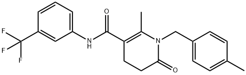 2-METHYL-1-(4-METHYLBENZYL)-6-OXO-N-[3-(TRIFLUOROMETHYL)PHENYL]-1,4,5,6-TETRAHYDRO-3-PYRIDINECARBOXAMIDE 结构式
