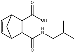 3-ISOBUTYLCARBAMOYL-BICYCLO[2.2.1]HEPT-5-ENE-2-CARBOXYLIC ACID 结构式