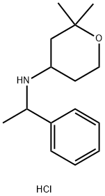 (2,2-DIMETHYL-TETRAHYDRO-PYRAN-4-YL)-(1-PHENYL-ETHYL)-AMINE HYDROCHLORIDE 结构式