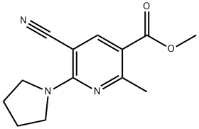METHYL 5-CYANO-2-METHYL-6-(1-PYRROLIDINYL)NICOTINATE 结构式