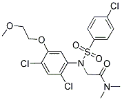 2-(N-(4-CHLOROPHENYLSULFONYL)-2,4-DICHLORO-5-(2-METHOXYETHOXY)PHENYLAMINO)-N,N-DIMETHYLACETAMIDE 结构式