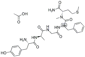 L-TYR-D-ALA-GLY-PHE-METHYL-MET-NH2CH3COOCH 结构式