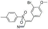 3-(3-BROMO-4-METHOXYPHENYL)-2-((4-METHYLPHENYL)SULFONYL)PROP-2-ENENITRILE 结构式