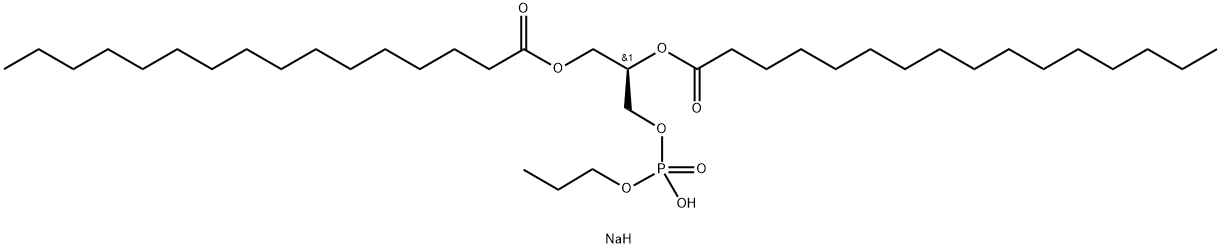 1,2-DIPALMITOYL-SN-GLYCERO-3-PHOSPHOPROPANOL (SODIUM SALT);16:0 PHOSPHATIDYLPROPANOL 结构式