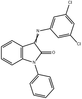 3-[(3,5-DICHLOROPHENYL)IMINO]-1-PHENYL-1,3-DIHYDRO-2H-INDOL-2-ONE 结构式